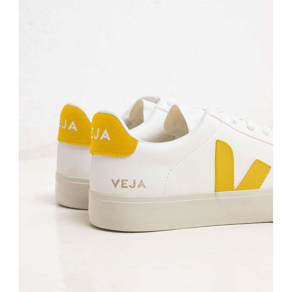 Low Tops Sneakers ανδρικα Veja CAMPO CHROMEFREE White/Yellow | GR 205HAP